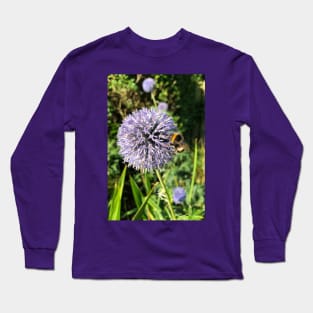 Pollen gathering from a Globe Thistle Long Sleeve T-Shirt